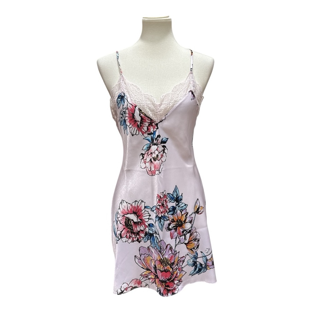 In Bloom By Jonquil Satin Lace Chemise Slip Size Small